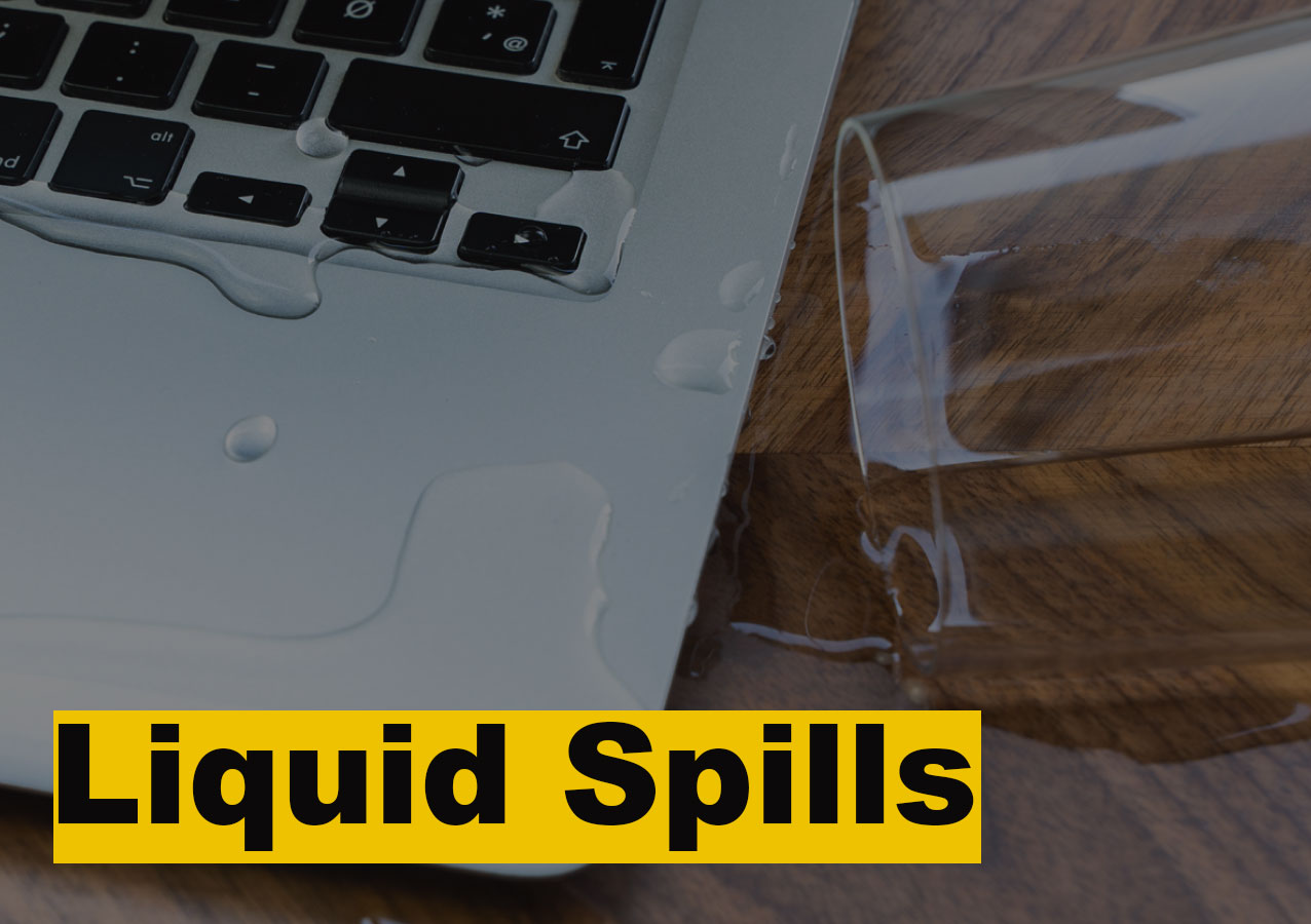liquid spilled on mac